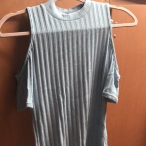 Light Blue open shoulder top